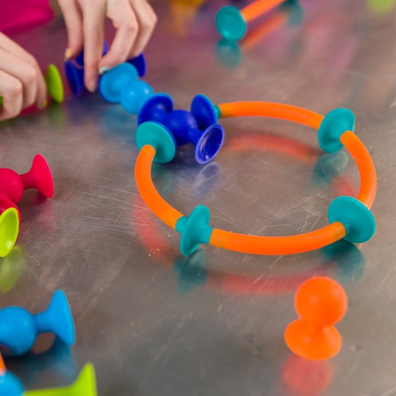 Klocki Silikonowe Przyssawki Squigz Toobz - Fat Brain Toys