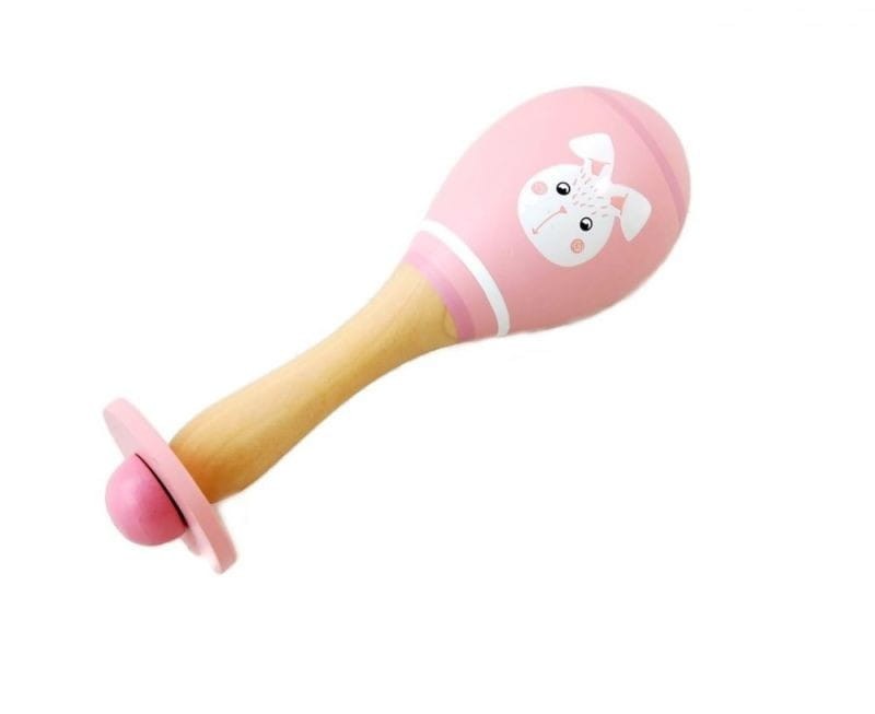 Marakas drewniany różowy - Adam Toys