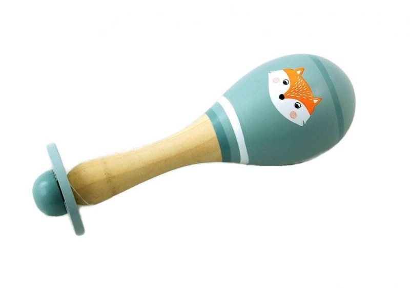 Marakas drewniany z liskiem - Adam Toys