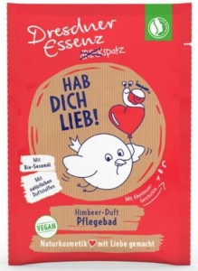 Naturalna Sól do kąpieli malinowa Kocham Cię! Dirty Birdie - Dresdner Essenz