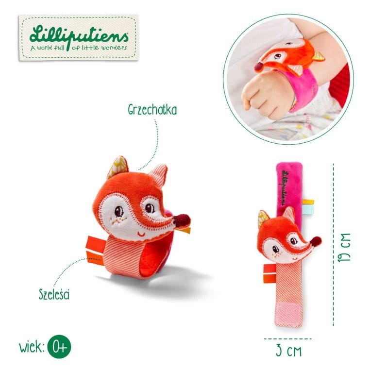 Grzechotka na rękę Lisiczka Alice - Lilliputiens