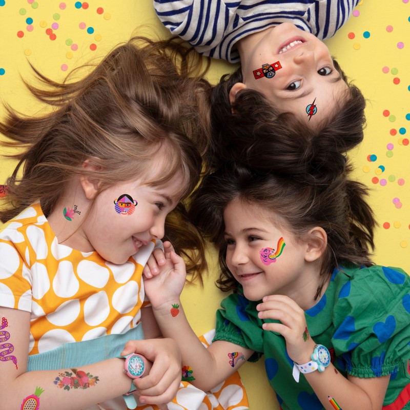 Tatuaże dziecięce świecące w ciemności Kosmos - Djeco