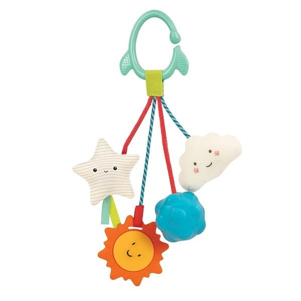 B.toys - gryzak z przywieszkami sensorycznymi kosmos Galaxy Sensory Rattle