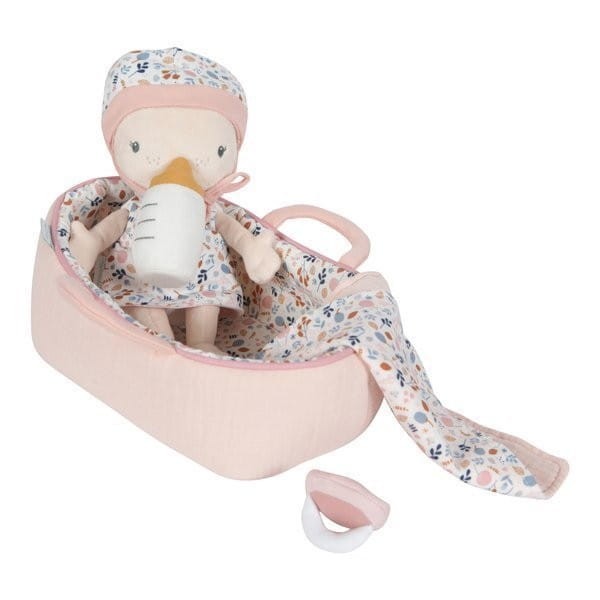 Lalka Dzidziuś w Gondoli z Akcesoriami Baby Rosa 26 cm - Little Dutch