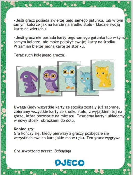 Gra karciana dla maluchów Little Match - Djeco