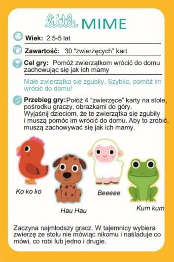 Gra karciana dla maluchów Little Mime - Djeco