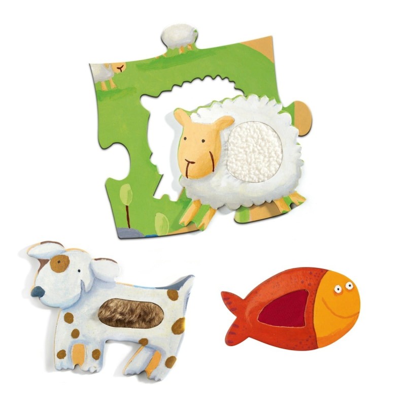 Puzzle Sensoryczne 20 el. Farma - Djeco