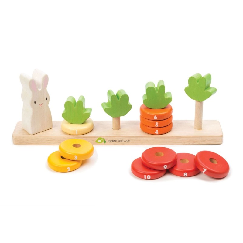 Sorter kolorów i kształtów Królik liczenie marchewek- Tender Leaf Toys