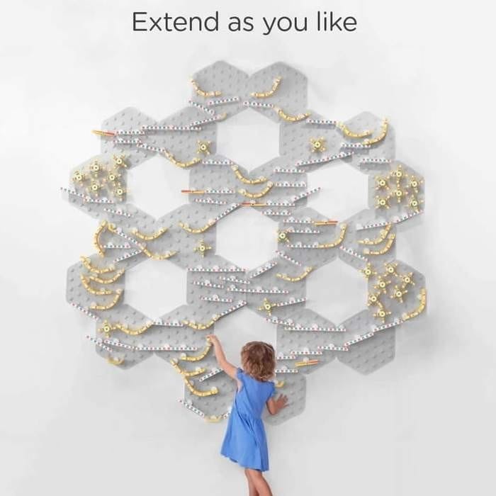 Kulodrom naklejany, zestaw podwójny Marble Run - ORIBEL