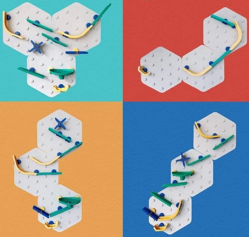 Kulodrom naklejany, zestaw  Marble Run TORNADO - ORIBEL