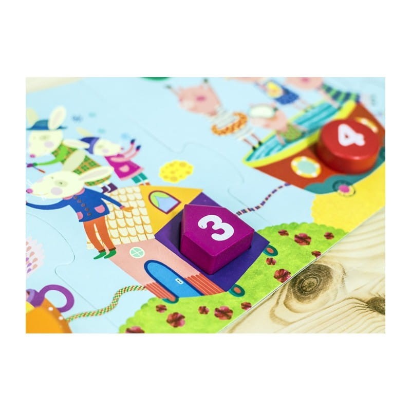 Moje pierwsze puzzle z klockami Pociąg - Apli Kids