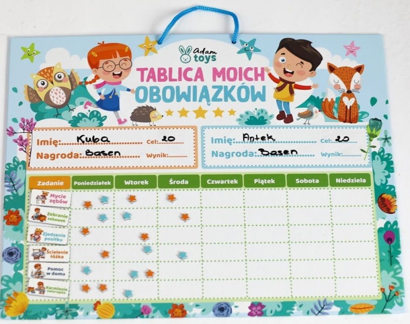 Magnetyczna tablica zadań i obowiązków dziecka - Adam Toys