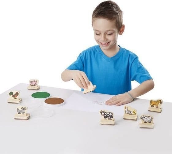 Drewniane stempelki z Uchwytem Farma - Melissa & Doug
