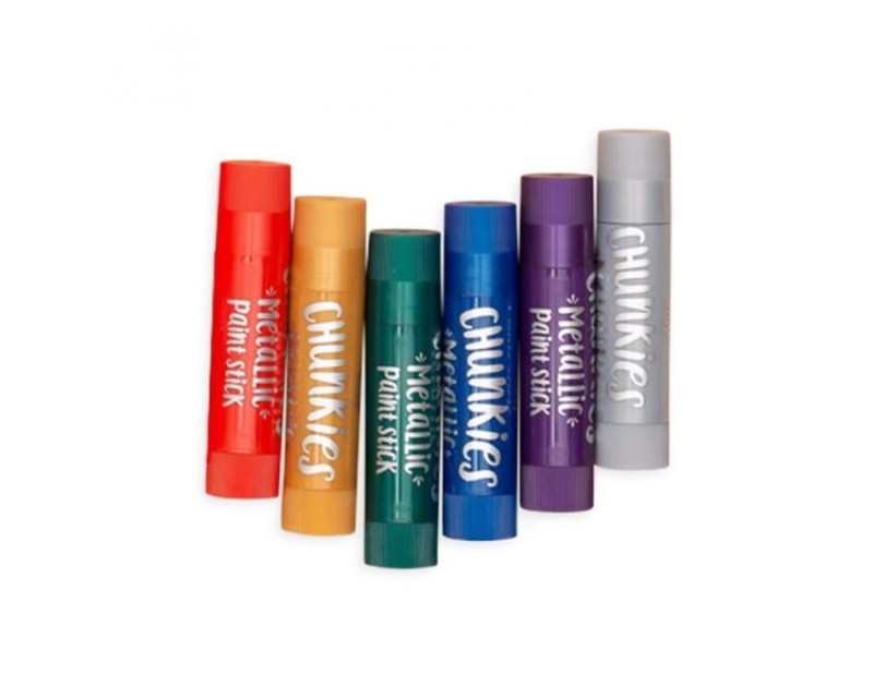 Metaliczne Farby w Kredce 6 szt Chunkies Paint Sticks - Ooly