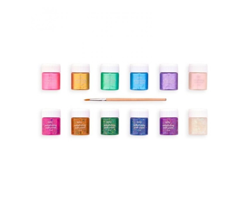 Farby akrylowe 6 Perła & 6 Brokat Cosmic Shine - Ooly