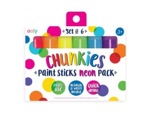 Neonowe Farby w Kredce 6 szt Chunkies Paint Sticks - Ooly