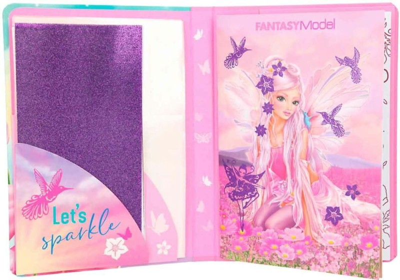 Kreatywny Album z Brokatowymi Naklejkami Glitter Fun - Fantasy Model