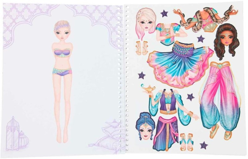 Szkicownik z Naklejkami Dress me up - Fantasy Model