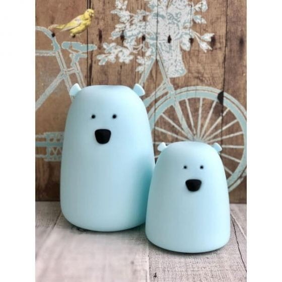 Miękka Silikonowa Błękitna Lampka LED Mały Miś - Rabbit&Friends