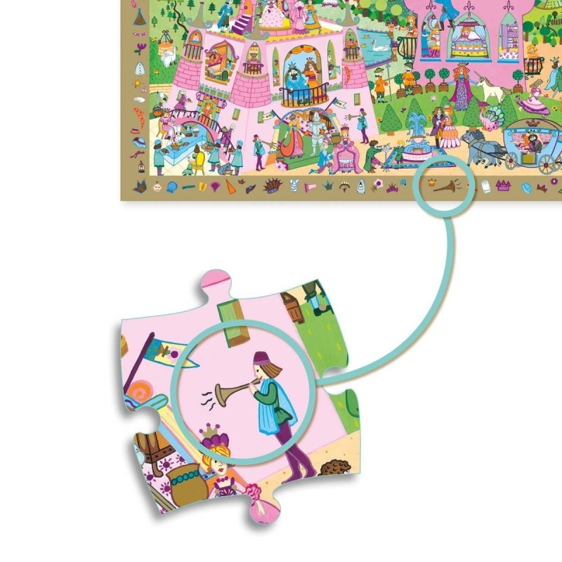 Puzzle obserwacyjne Zamek Księżniczki 54 el. - Djeco