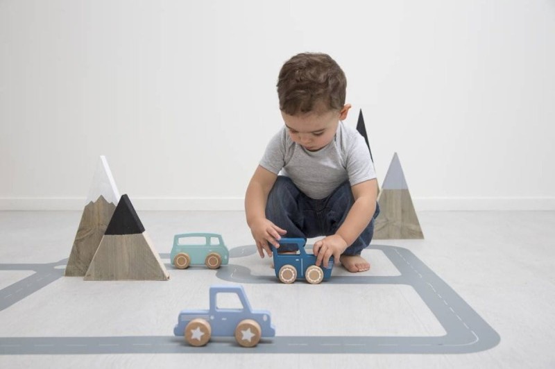 Drewniane Autko do Rączki Różowe  - Little Dutch