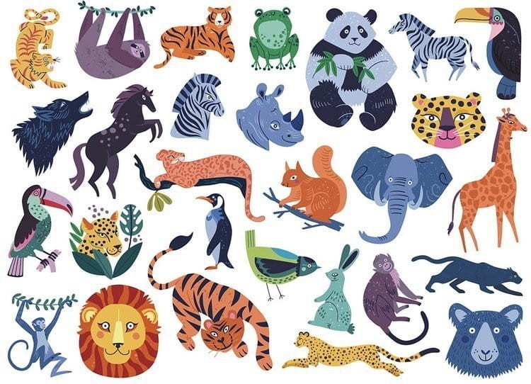 Zmywalne Tatuaże Dziecięce Zwierzęta - Auzou