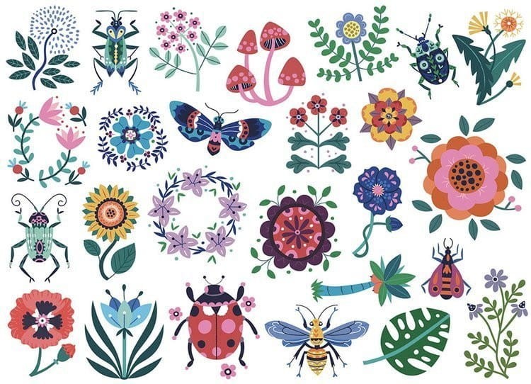 Tymczasowe Tatuaże dla Dzieci Kwiaty - Auzou