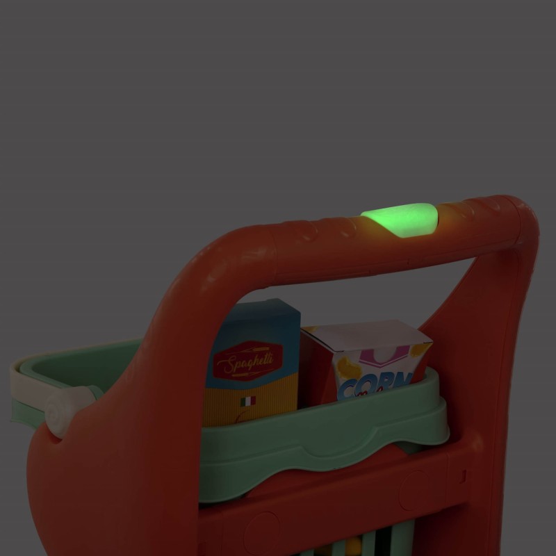 Wózek na zakupy z artykułami Spożywczymi Shop & Glow Toy Cart - b.toys