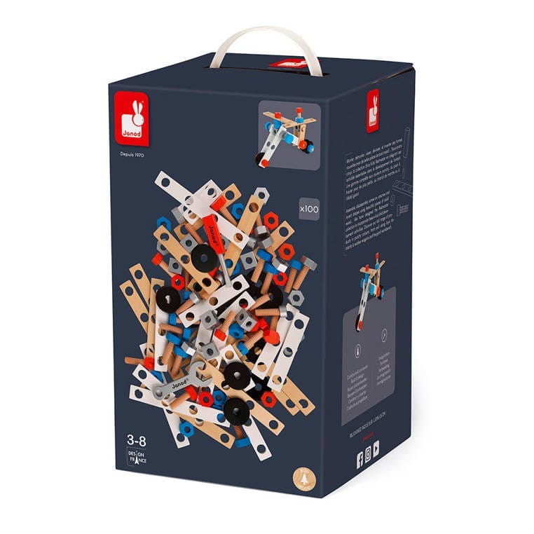 Zestaw konstruktora 100 elementów Brico ‘Kids - Janod