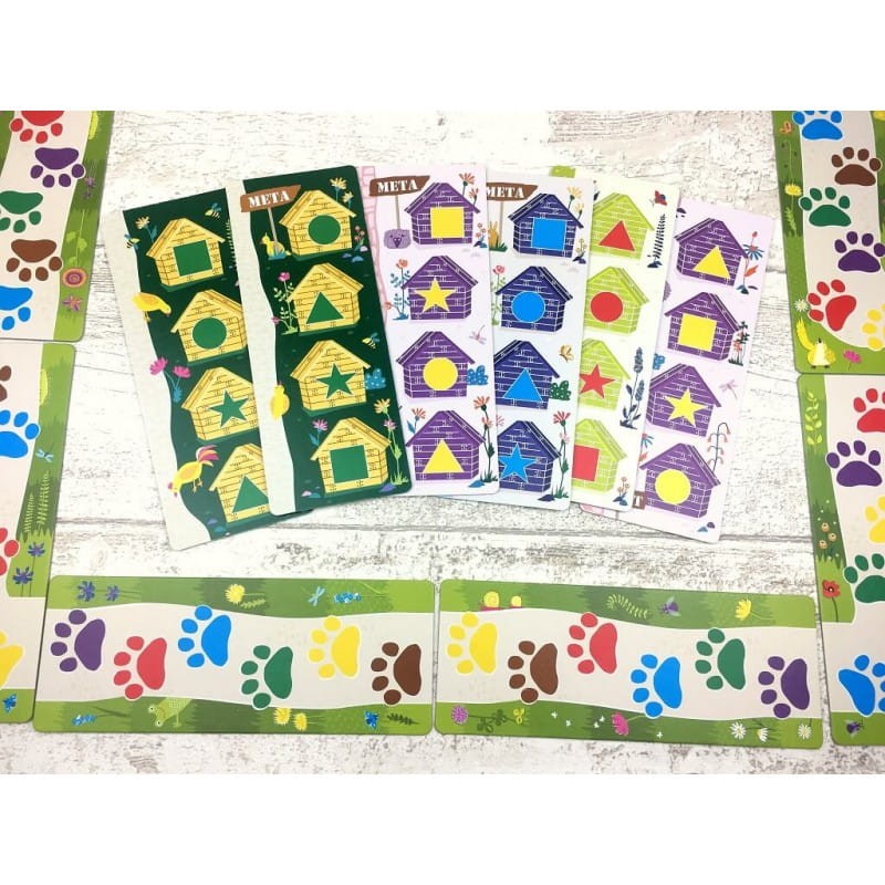 Psi wyścig. Poznaj kształty i kolory! Gra edukacyjna - Kapitan Nauka