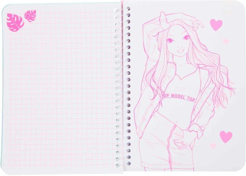 Notes Brokatowy z Naklejkami Szkicownik June & Malia - Top Model