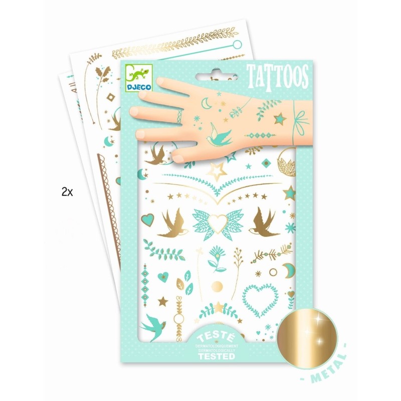 Tatuaże Dziecięce Metaliczne Lily - Djeco