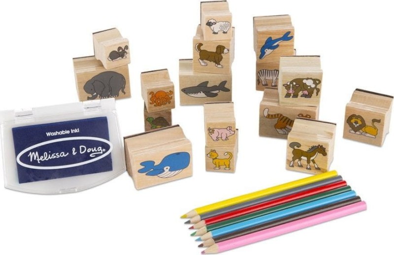 Stempelki Zwierzęta z Tuszem i Kredkami - Melissa & Doug