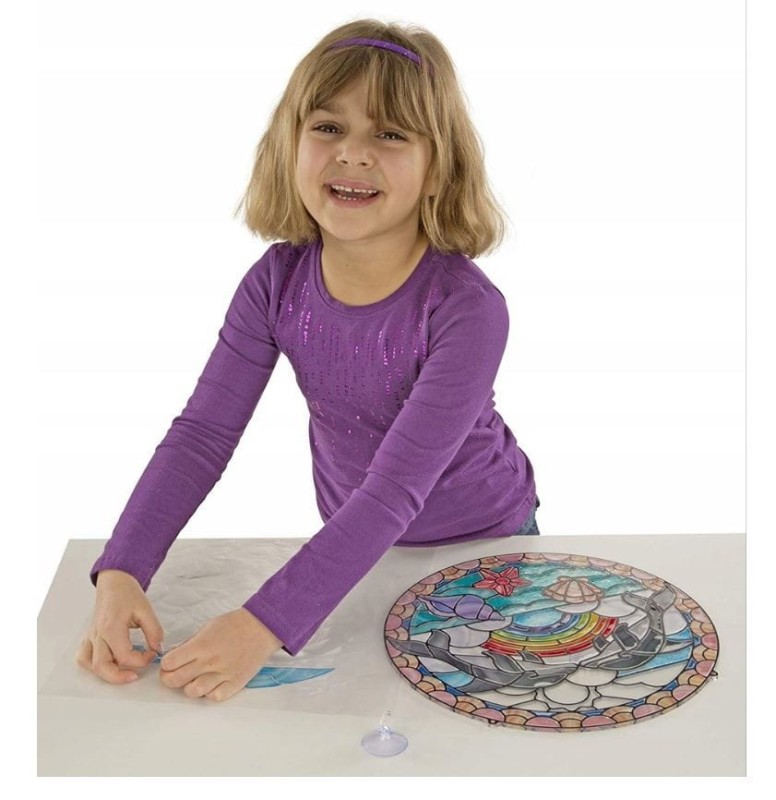Witraż Mozaika DIY Delfiny - Melissa and Doug
