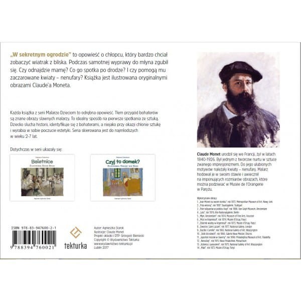 W sekretnym ogrodzie. Zilustrował Claude Monet