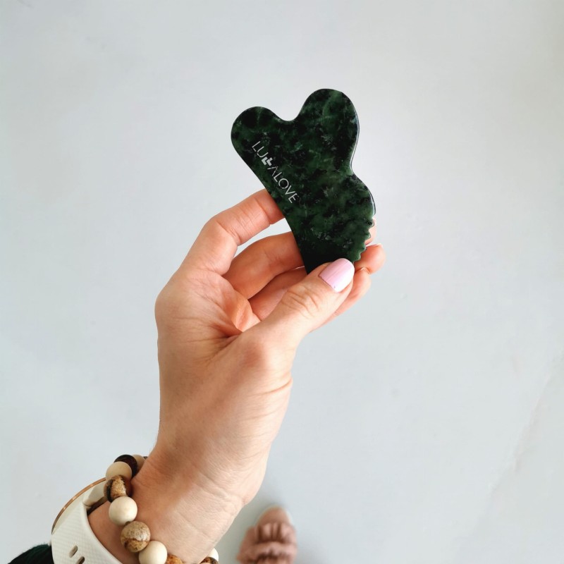 Kamień do masażu - gua sha, serpentynit szlachetny - Lullalove