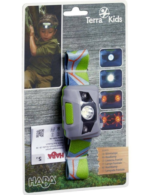 Latarka czołowa 3 tryby światła Terra Kids - Haba
