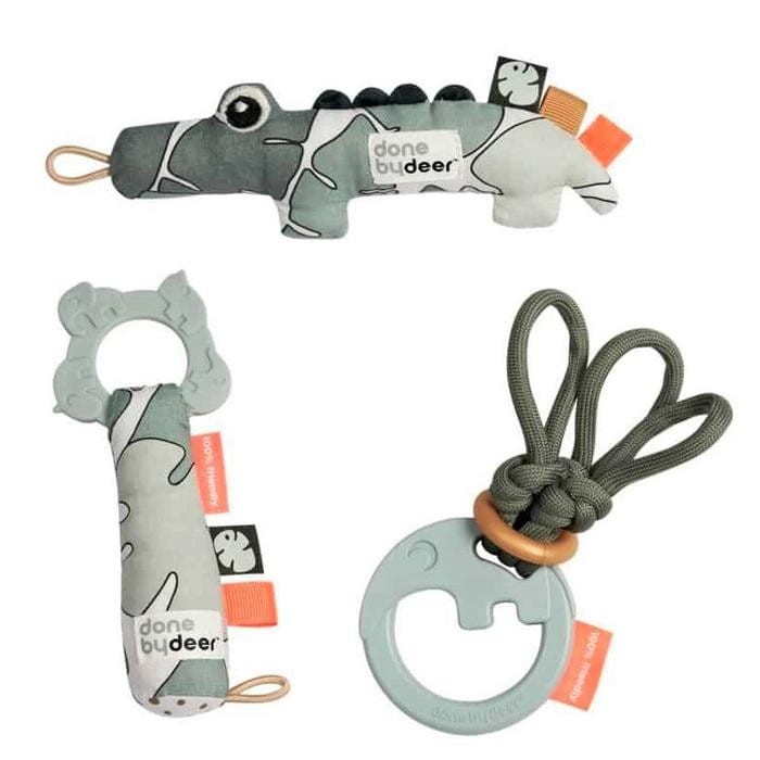 Zestaw Prezent dla Noworodka Grzechotki Tropics - Done By Deer