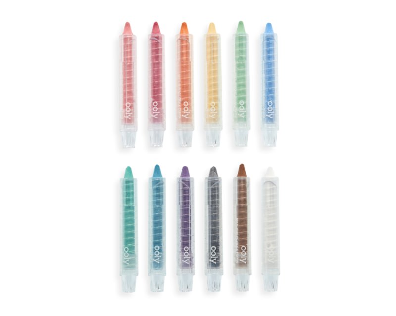 Kreda w Kredce z Wysuwanym Etui 12 szt. Chalk-O-Rama - Ooly