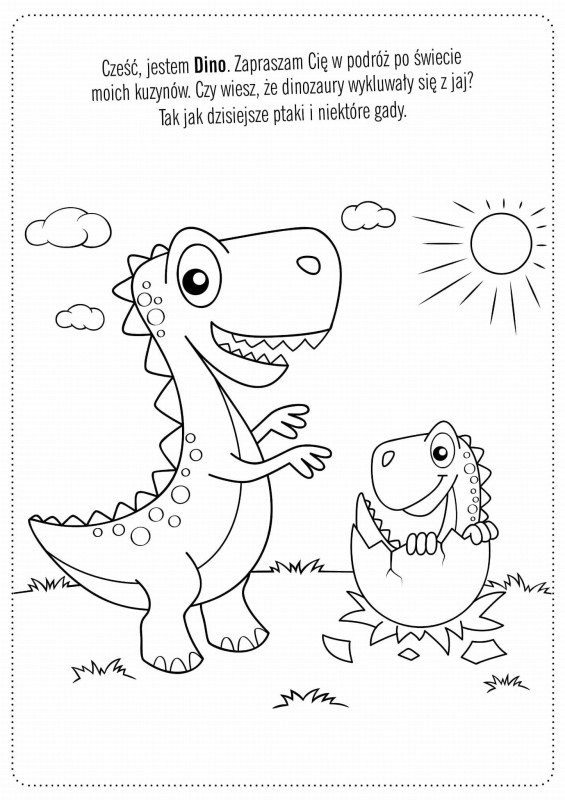 Kolorowanka z naklejkami Dinozaury - 74 naklejki
