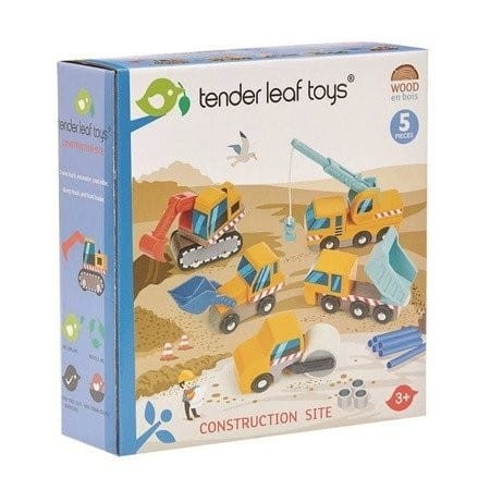 Drewniane pojazdy budowlane - Tender Leaf Toys