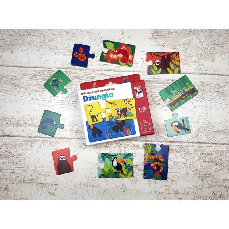 Puzzle dwuelementowe Układanki malucha. Dżungla - Kapitan Nauka