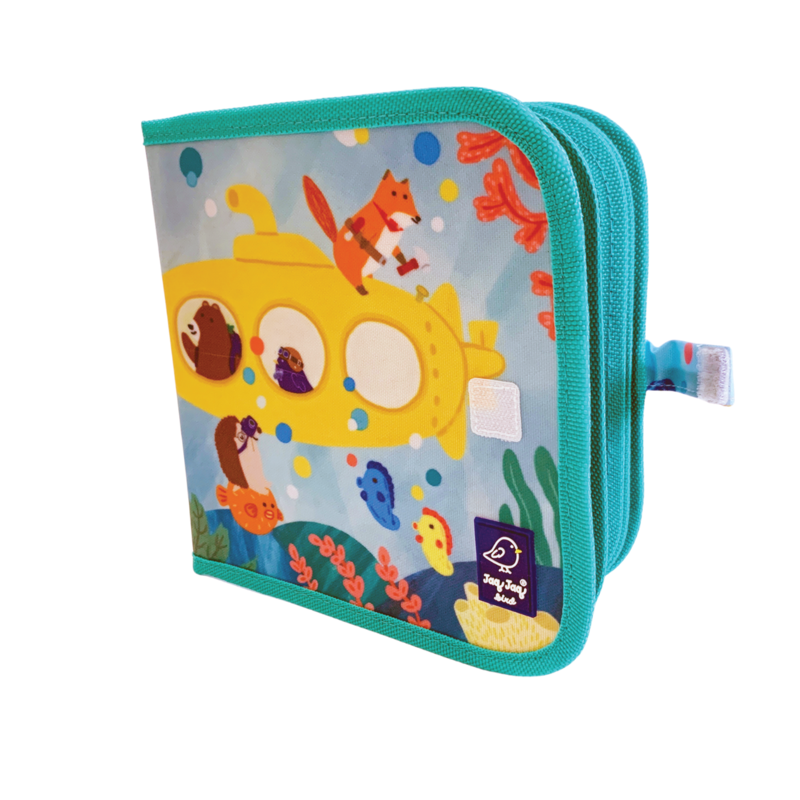 Zmazywalna kolorowanka z kredą Doodle It Book Submarine - Jaq Jaq Bird