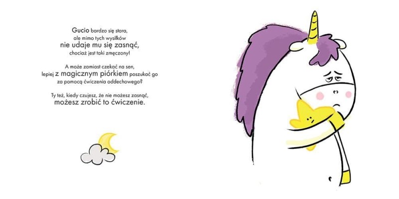 Gucio nie może zasnąć. Uczucia Gucia + ćwiczenia oddechowe