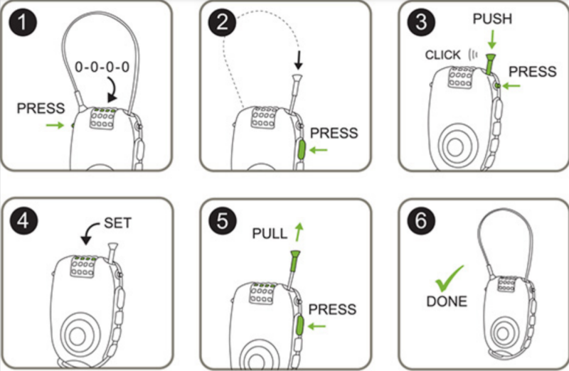 Blokada Antykradzieżowa Buggy Cable Lock - LittleLife
