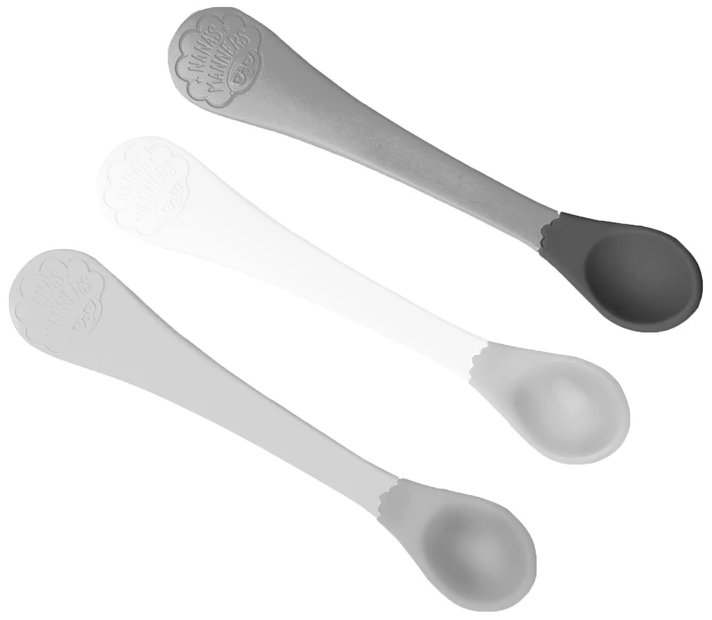 3 Łyżeczki do Karmienia Dzieci Etap 1 szare - Nana's Manners