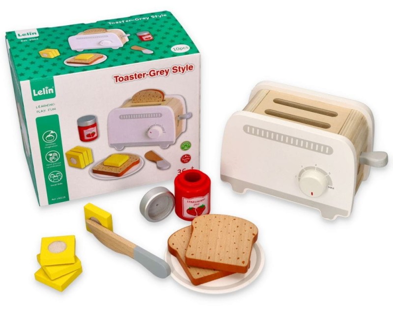 Drewniany Toster z Chlebem - Lelin