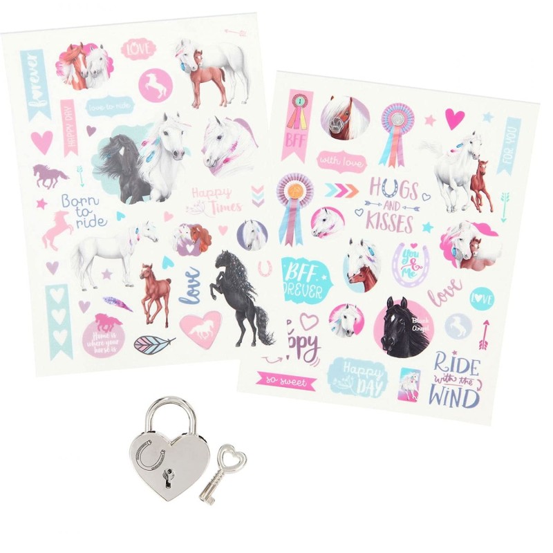 Pamiętnik na Kłódkę z Naklejkami Konie - Miss Melody