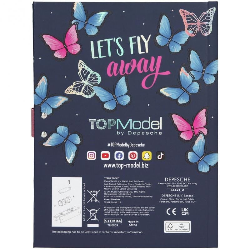 Pamiętnik na Kod z Piosenką Motyle - Top Model