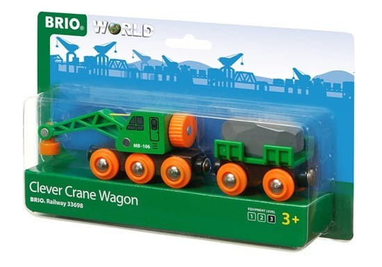 Wagon Kolejowy z Dźwigiem - Brio